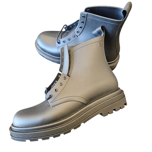 MELISSA Cotourno Black Combat Womens Boots NEW - Picture 7 of 8